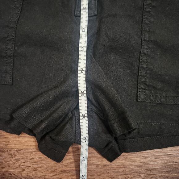 Frank & Eileen Ireland Playsuit XXS Flax Blend Black Minimalist Utility Casual - Picture 8 of 8